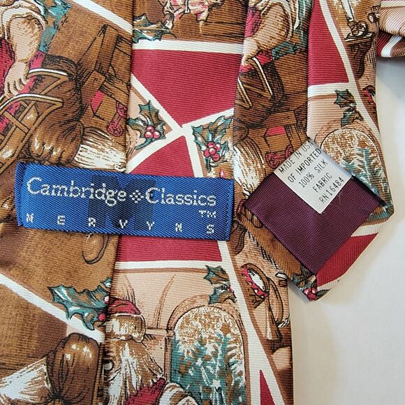 Cambridge Classics Mervyns- Santa's Workshop- 100% Silk - Picture 4 of 4